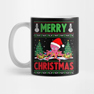 Funny Octopus Animal Lover Xmas Lighting Octopus Merry Christmas Mug